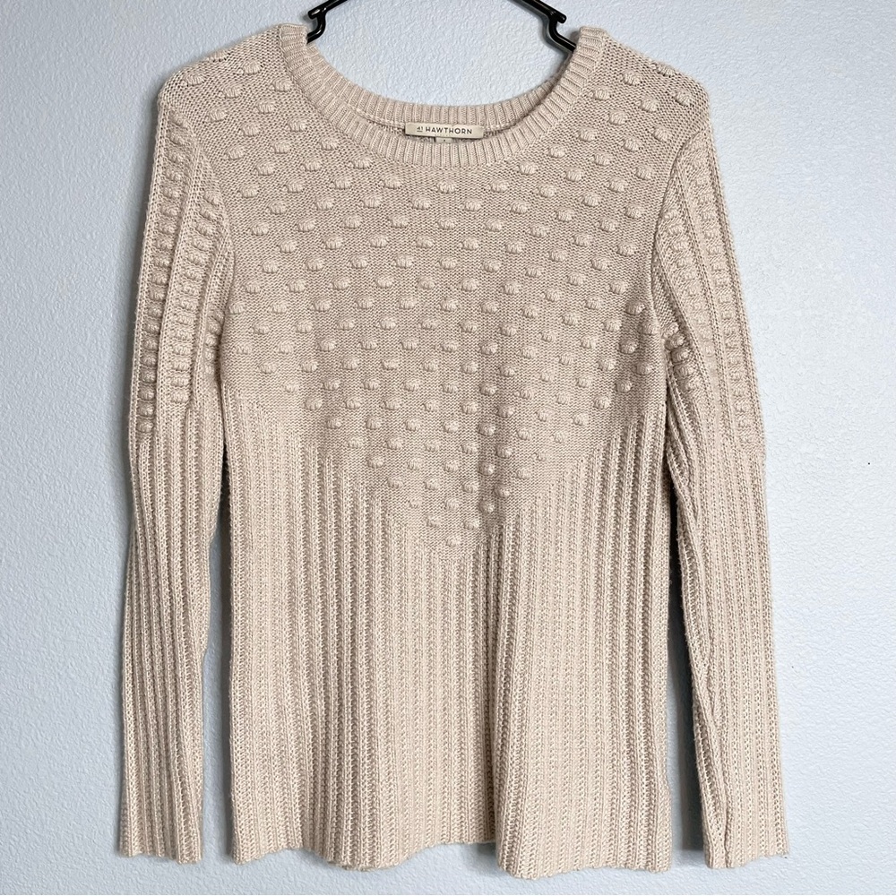 41 Hawthorn Beige Poppi Textured knit sweater